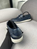 Mocasines Salvatore Ferragamo en cuero azul - Image 3