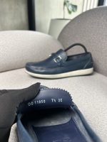 Mocasines Salvatore Ferragamo en cuero azul - Image 4