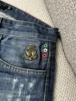 Bermuda de mezclilla Philipp Plein en azul desgastado - Image 2