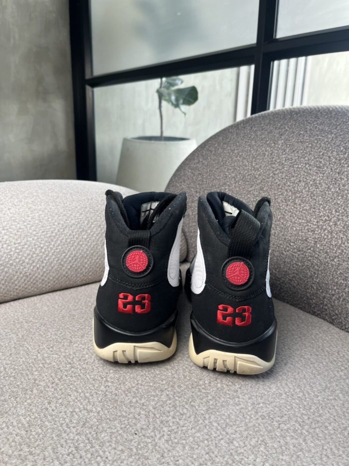 Tenis Air Jordan 9 Retro en cuero blanca - Image 5
