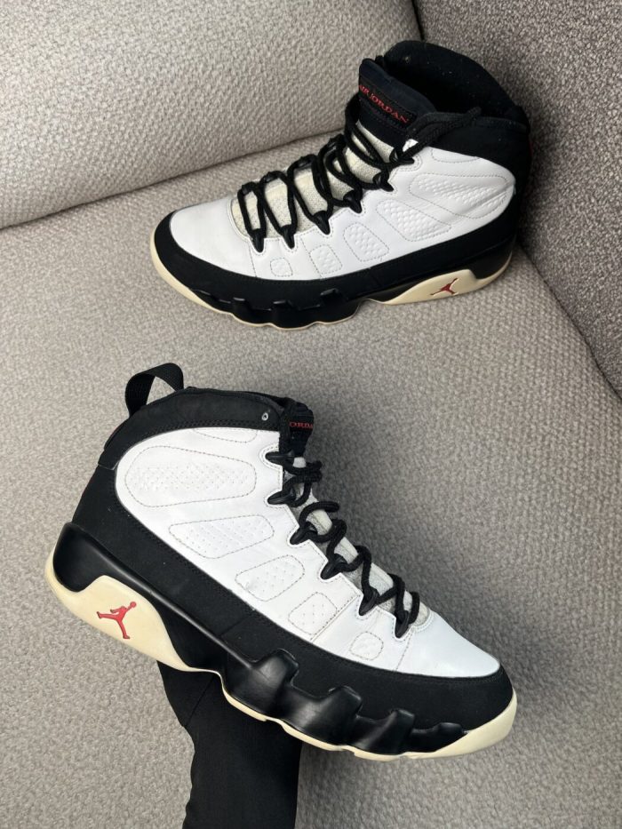 Tenis Air Jordan 9 Retro en cuero blanca - Image 2