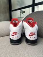 Tenis Air Jordan 5 Retro en cuero blanca - Image 6