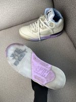 Tenis Air Jordan 5 en cuero blanca - Image 4
