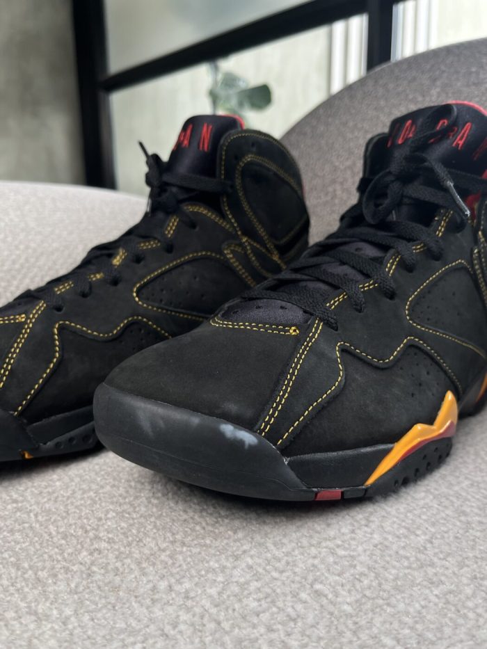 Tenis Air Jordan 7 en nubuck negro - Image 3