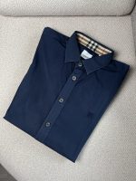 Camisa Burberry azul con detalle de check en el cuello - Image 6