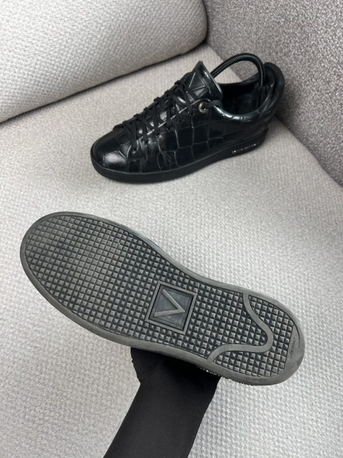 Tenis Louis Vuitton Frontow Piel Con Relieve De Cocodrilo - Image 5