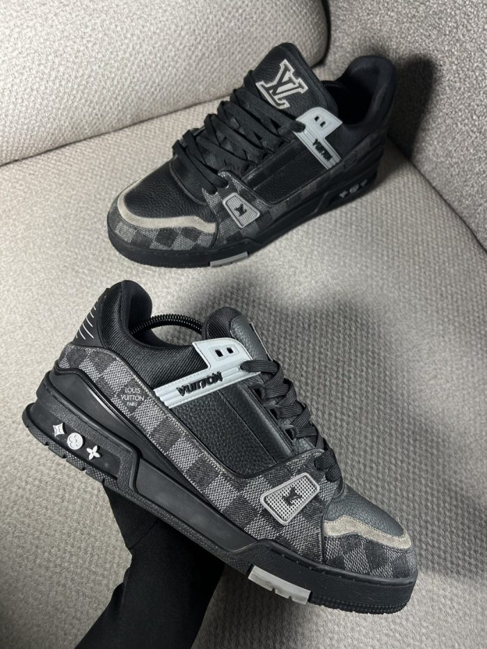 Tenis Louis Vuitton Trainer Damier Denim - Image 2